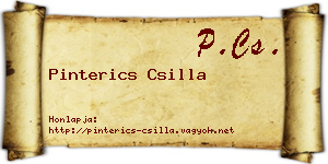 Pinterics Csilla névjegykártya